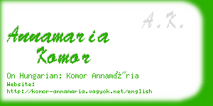 annamaria komor business card